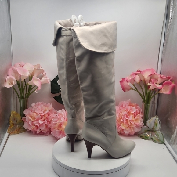 Marc Fisher MF New Cinch Knee High Leather Heeled Boots Size 6.5 - Picture 7 of 14